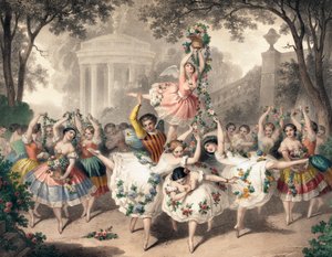 フランスのアーティスト、ピエール＝オーギュスト・ベランによるオペラ座のバレエ 作： Auguste Belin