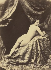ヌードの習作,c.1855年（写真） 作： オーギュスト・ベロック