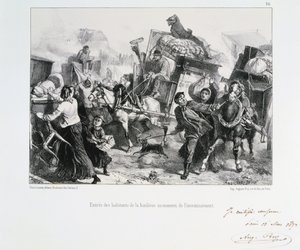 プロイセンが都市を包囲する前にパリに到着した郊外の居住者、1870 1872 作： Auguste Bry
