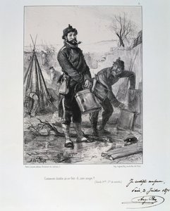 ガルドナショナルの兵士、パリ包囲戦、1870年-1871年 作： Auguste Bry