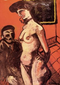 客といる売春婦 作： Auguste Chabaud