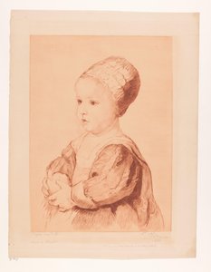 見知らぬ子供の肖像 作： Auguste Danse (signed by artist)