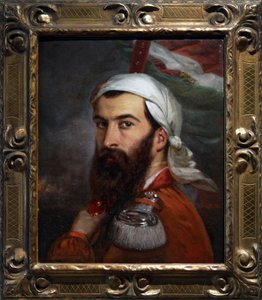 1848 年 8 月 5 日のモラッツォーネの戦い後のジュゼッペ ガリバルディ 作： Auguste Estienne