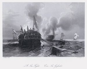 A Sea Fight (carving) 作： Auguste Etienne Francois Mayer