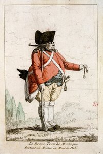 ピエティ マウンテンで時計を身に着けている勇敢なスライス マウンテン。 「「革命1790年から1793年の時代の衣装」」. ギヨモット氏の色とりどりの海 作： Auguste Etienne fils Guillaumot