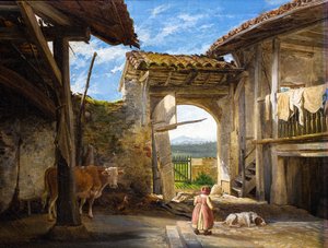 ファームヤード 作： Auguste Flandrin
