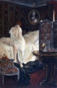 姦淫された女性。オーギュスト・フランソワ・ゴルゲ（1862-1927）がアナトール・フランスの「Le Lys rouge」のために描いたもの。