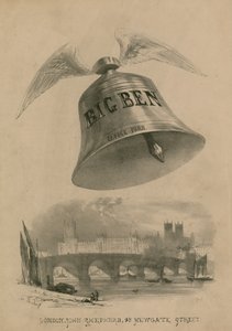ロンドン上空を飛ぶ翼を持つビッグベン