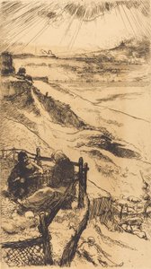 1898年、パリ前のパリ・キャリエール・ダメリク近くのアメリカン採石場。 作： Auguste Lepere