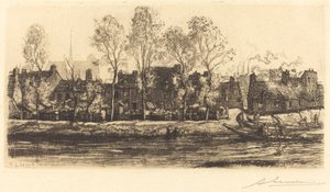 アミアンのソンム川岸 作： Auguste Lepere