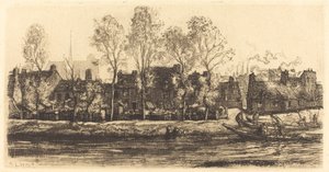 アミアンのソンムの銀行 アミアンのソンムの銀行、1907年。 作： Auguste Lepere