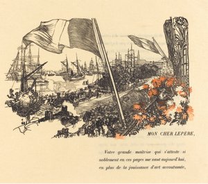 献堂ページ、1900 年発行。 作： Auguste Lepere