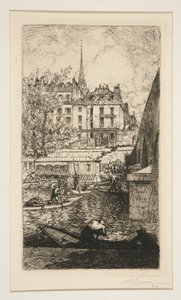 Demolition de la maison de Sabre, pres du Palais de Justice (正義の宮殿近くのサブラの家の解体) 作： Auguste Lepere
