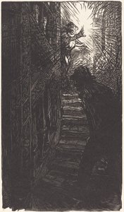 ブーテブリー通りに刻まれた階段 作： Auguste Lepere