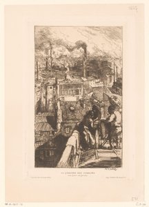 パリのゴブラン地区の屋根の眺め Le quartier des Gobelins (オブジェクトのタイトル) 作： Auguste Lepere