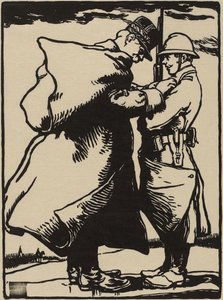 ジョッフル、ペールデュソルダット（楮紙の木版画） 作： Auguste Lepere