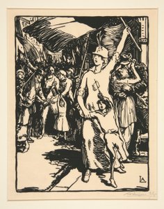 宣戦布告、La Guerre de 1914、最初のシリーズ、no. 8 作： Auguste Lepere