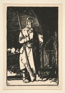Le G. V. C. (通信チャネルの警備員)、1914 年の戦争、最初のシリーズ、no. 9 作： Auguste Lepere