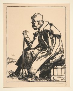 Le Roi de Serbie (セルビアの王)、La Guerre de 1914、最初のシリーズ、no.4 より 作： Auguste Lepere