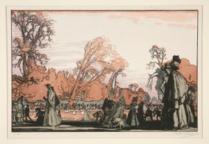 Le bassin des Tuileries (チュイルリーの池) 作： Auguste Lepere