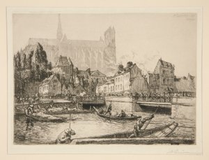 市場？ 野菜 ？ アミアン（アミアンの野菜市場） 作： Auguste Lepere