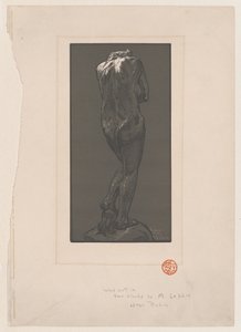 後ろから見たヌード像 1902年。 作： Auguste Lepere