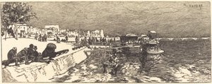 ベルシーの桟橋 (Embarcadere a Bercy) 作： Auguste Lepere