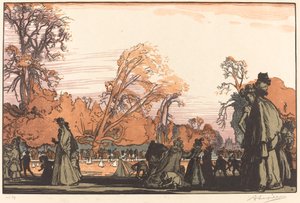 チュイルリーの池 (Le bassin des Tuileries) 作： Auguste Lepere