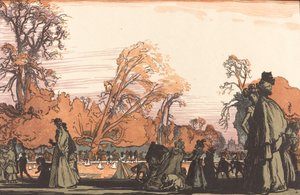 チュイルリーの池 ル・バッサン・デ・チュイルリー、1898年。 作： Auguste Lepere