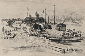 公共廃棄物ダンプ、ケ・デ・ラ・ガール、1915 作： Auguste Louis Lepère
