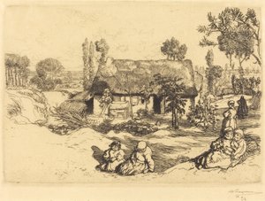 貧乏人のためのシェルター、ヴァンデ (Le nid de pauvres, Vendee) 作： Auguste Lepere