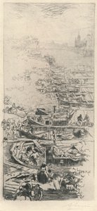 アップルマーケット、1915 作： Auguste Louis Lepère