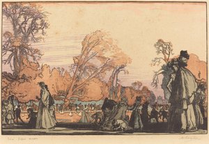 チュイルリーの池 作： Auguste Lepere
