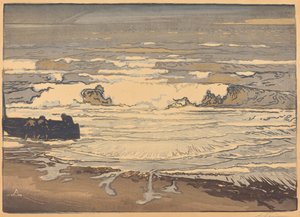 Unfurled Waves, Flood of September 1901 (Les lames deferlent,maree de Septembre 1901) 作： Auguste Lepere