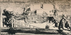 洗濯ボート、1915 作： Auguste Louis Lepère