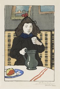 投手を持つ少女、1890 作： Auguste Louis Lepère