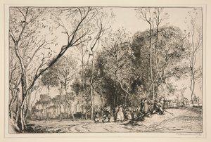？ de la Saint-Martin, la noce qui passe (Vendee) (サン マルタンの夏、過去の結婚式 [Vendee]) 作： Auguste Lepere