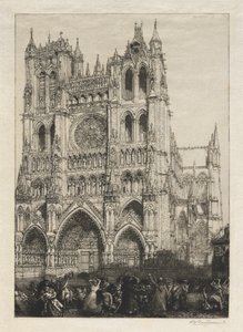 アミアン大聖堂、在庫の日 作： Auguste Louis Lepère
