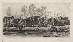 アミアン、ソンムのほとり 作： Auguste Louis Lepère