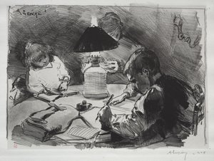 ランプの周り 作： Auguste Louis Lepère