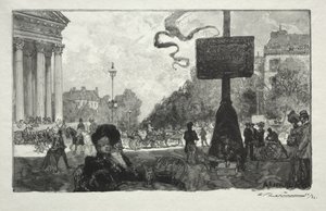 ロイヤルストリートの角 作： Auguste Louis Lepère