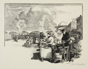 乗合船の船着場 作： Auguste Louis Lepère