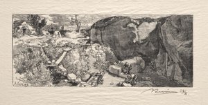 砂岩採石場 作： Auguste Louis Lepère