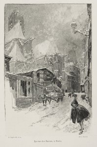 パリ、バール通り 作： Auguste Louis Lepère