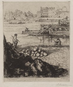 港湾労働者: Quai de la Gare 作： Auguste Louis Lepère