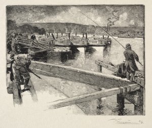 オムニバスガレージ 作： Auguste Louis Lepère