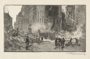 ゲルソン広場とレストット通り 作： Auguste Louis Lepère