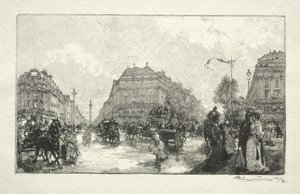 オペラ座広場 作： Auguste Louis Lepère