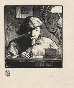 自画像 作： Auguste Louis Lepère