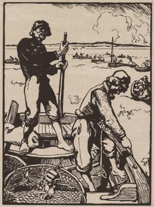 えび漁師 作： Auguste Louis Lepère